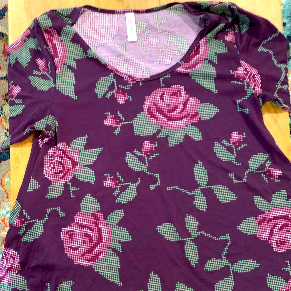 Lula rose cross stitched top